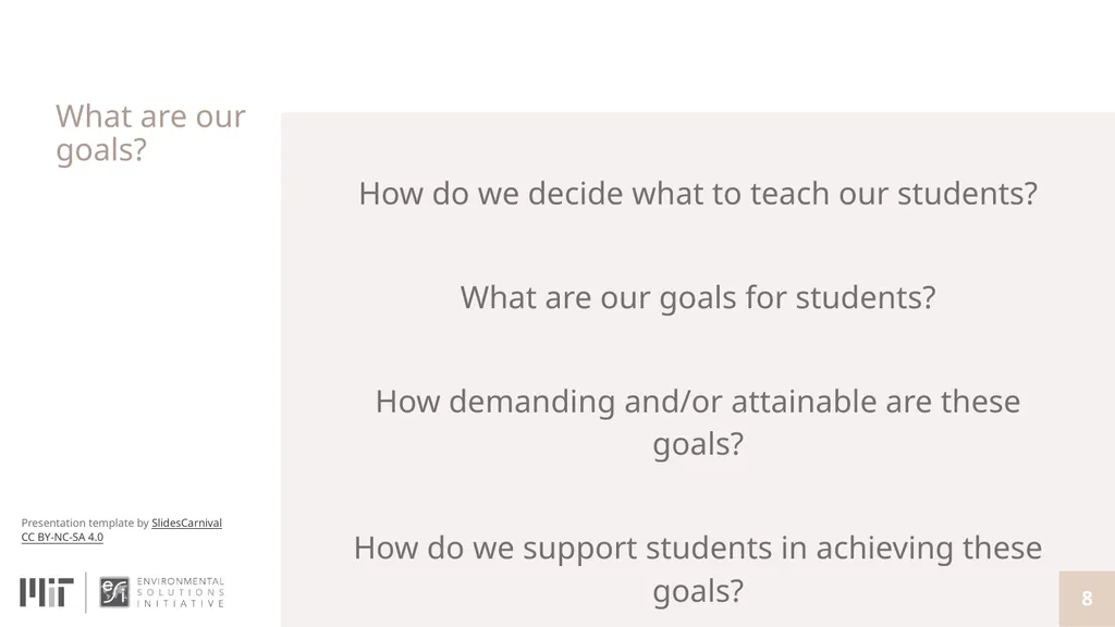 Teaching with Sustainability A course offered - slide 8 of 32