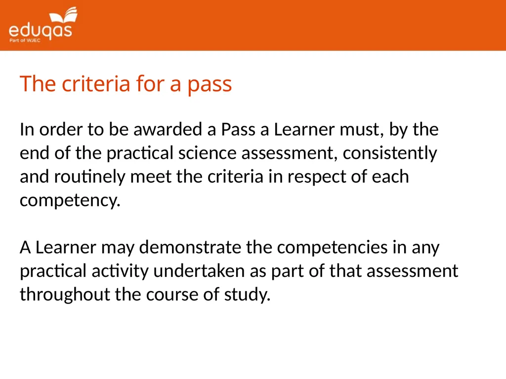 Common Practical Assessment Criteria Presentation - slide 4 of 14
