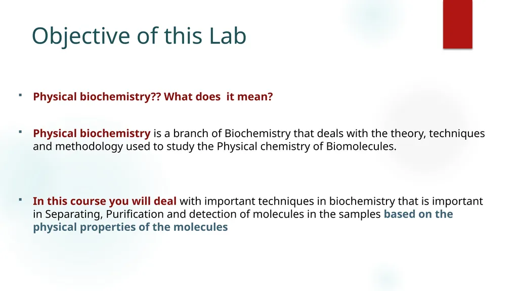 Physical Biochemistry 333 BCH-Introduction Mark - slide 4 of 12