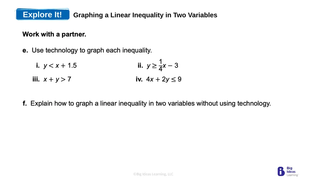 Lesson 5.6 Graphing Linear Inequalities in Two - slide 5 of 19