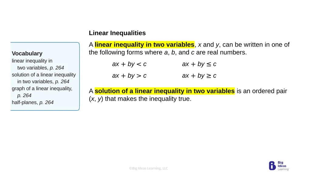 Lesson 5.6 Graphing Linear Inequalities in Two - slide 6 of 19