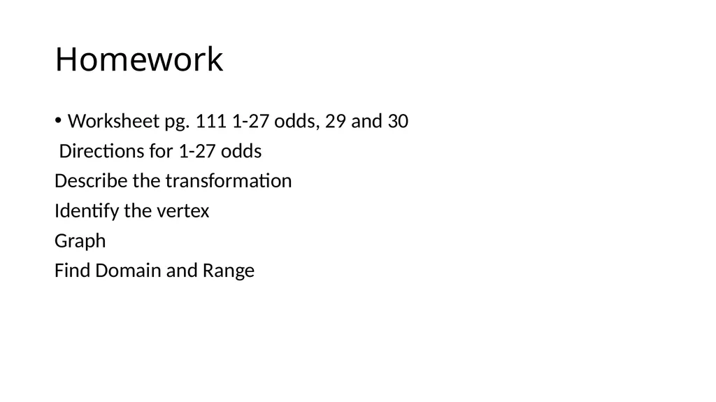 Lesson 2.1 Graphing Absolute Value Functions - slide 14 of 14