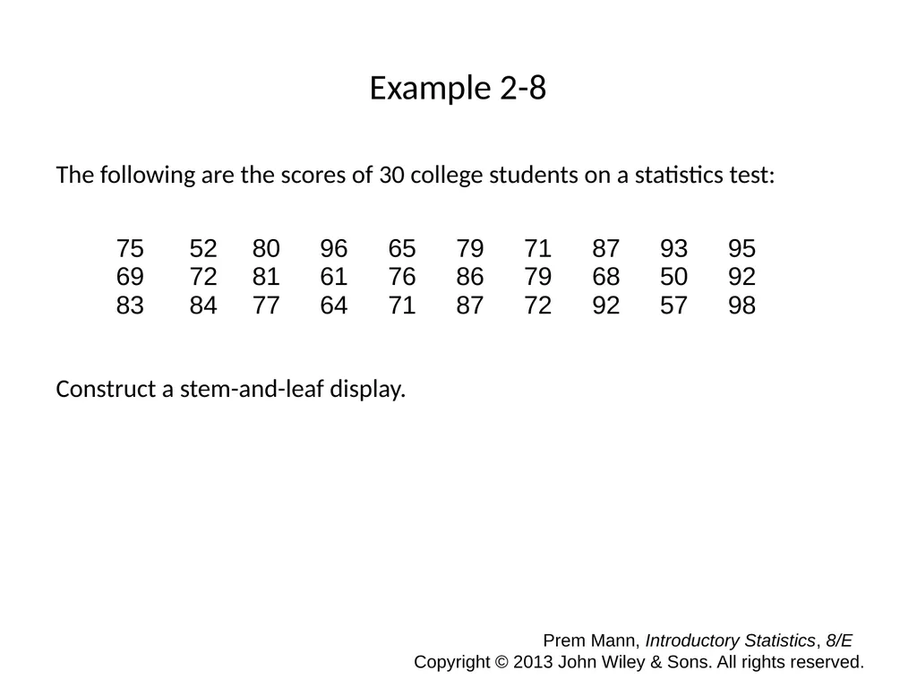 CHAPTER 2 ORGANIZING AND GRAPHING DATA Prem Mann, - slide 30 of 32