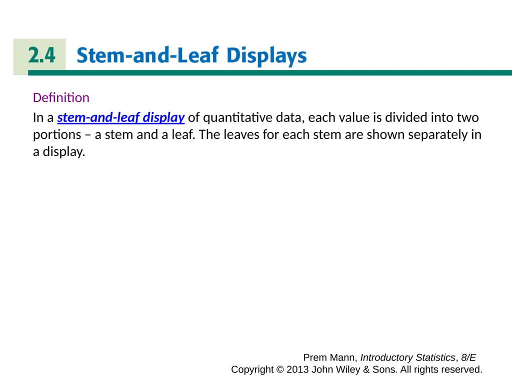 CHAPTER 2 ORGANIZING AND GRAPHING DATA Prem Mann, - slide 29 of 32