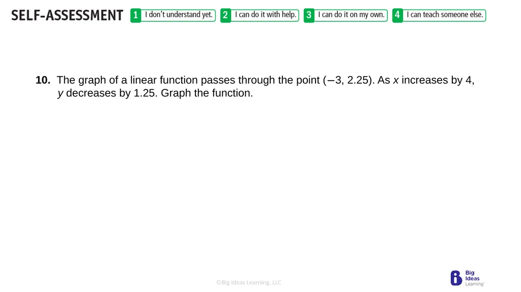 Lesson 3.3 Linear Functions Warm-Up Plot the - slide 15 of 25