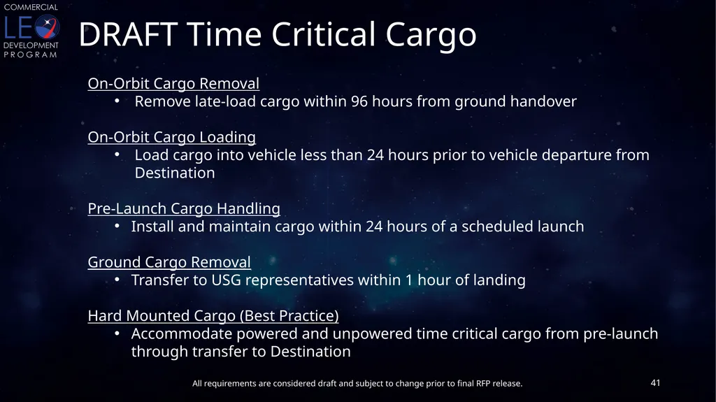 CLDP Draft Utilization Requirements Conditioned - slide 41 of 46