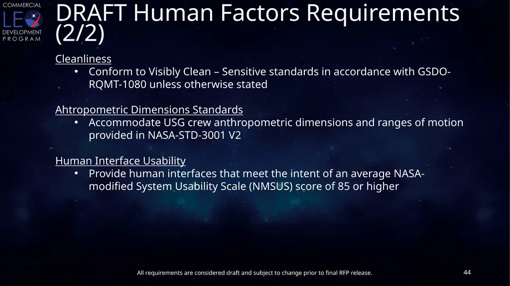 CLDP Draft Utilization Requirements Conditioned - slide 44 of 46