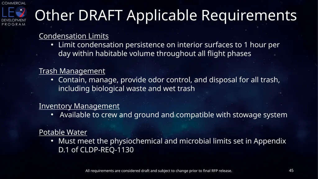 CLDP Draft Utilization Requirements Conditioned - slide 45 of 46