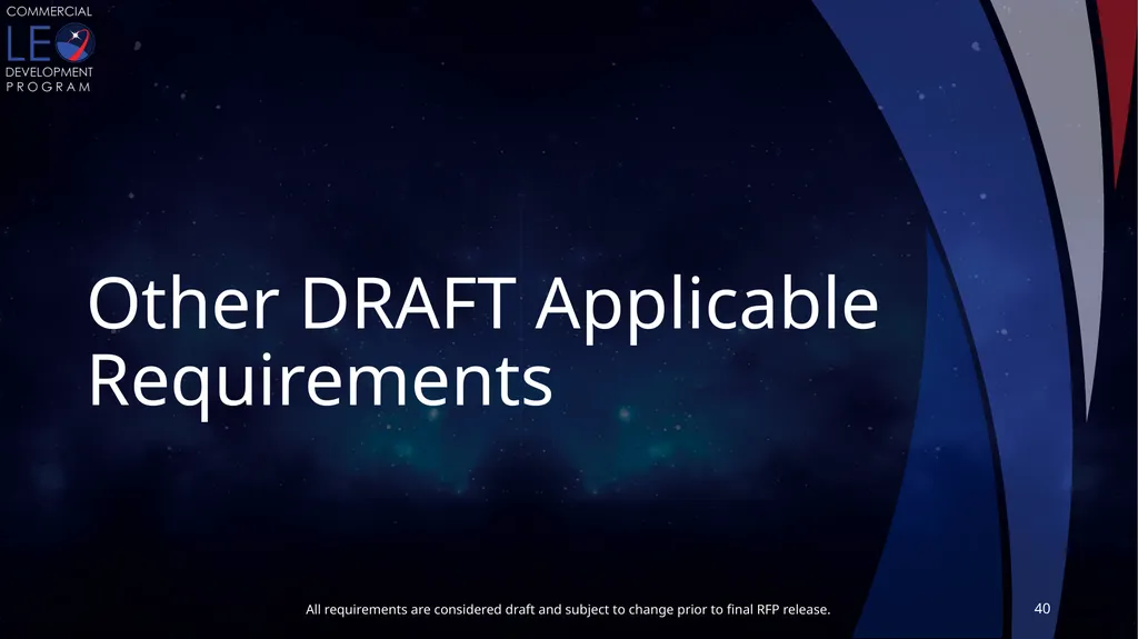 CLDP Draft Utilization Requirements Conditioned - slide 40 of 46