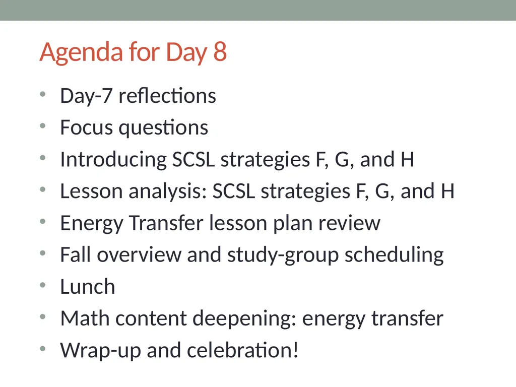 RESPeCT PD pROGRAM RESPeCT Summer Institute Day 8 - slide 2 of 51