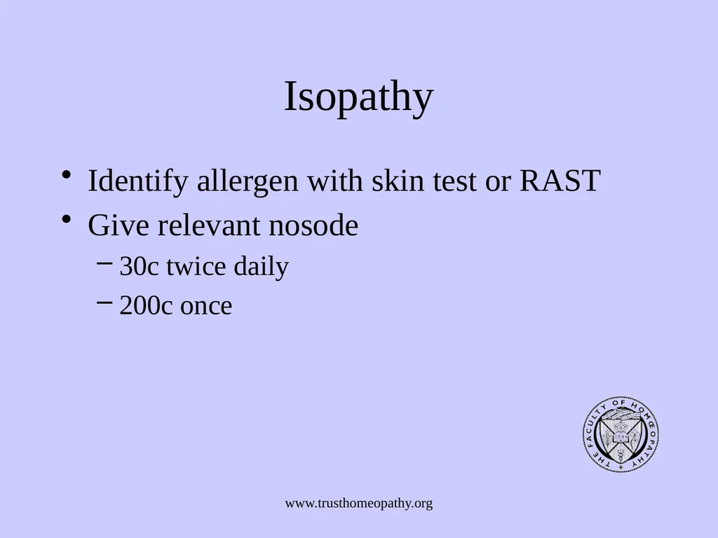 www.trusthomeopathy.org Prescribing strategies - slide 2 of 4