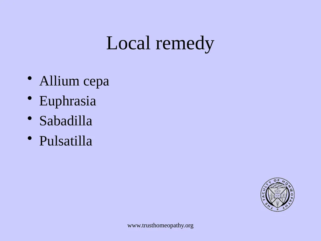 www.trusthomeopathy.org Prescribing strategies - slide 3 of 4