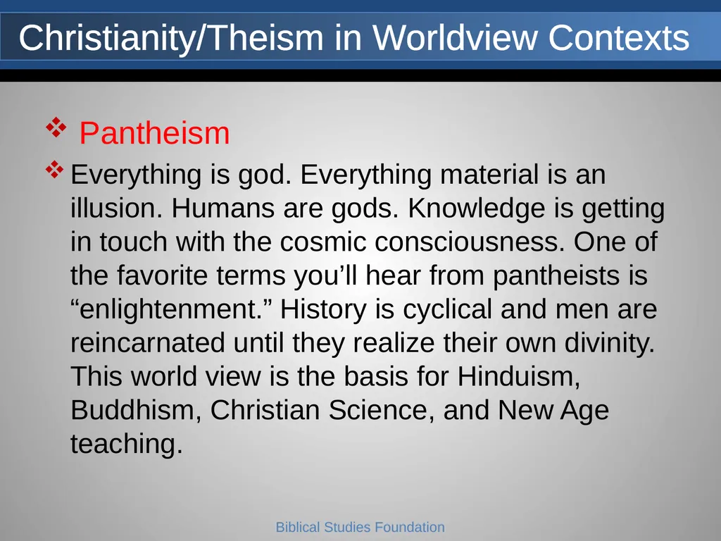 Understanding Worldviews Core Faith- Lesson 2 A - slide 7 of 43