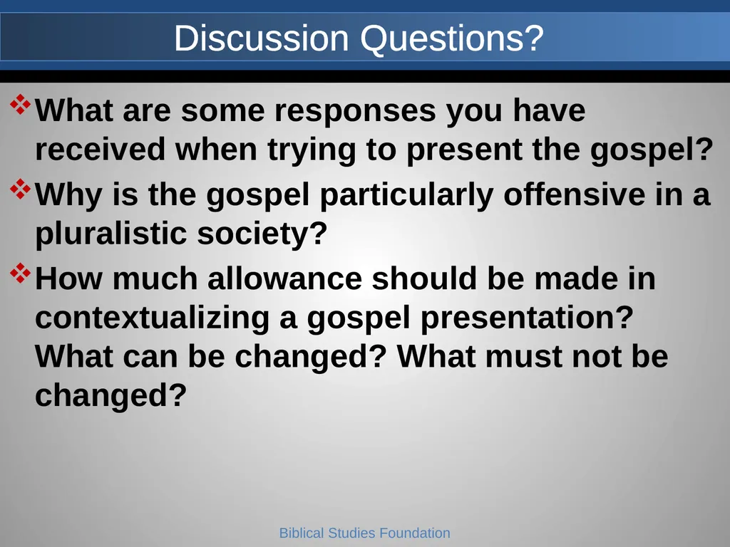 Understanding Worldviews Core Faith- Lesson 2 A - slide 41 of 43