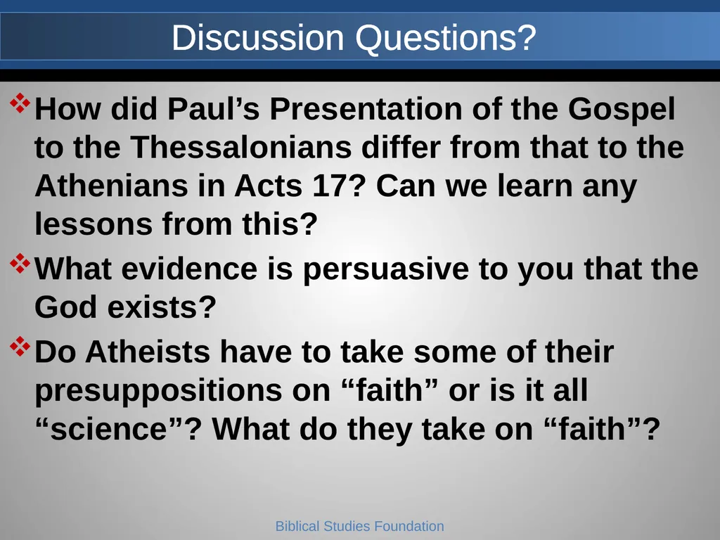 Understanding Worldviews Core Faith- Lesson 2 A - slide 42 of 43