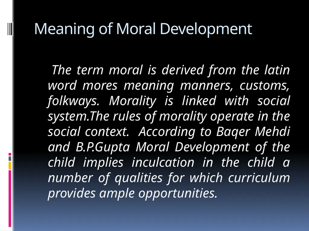 KOHLBERG’S THEORY OF MORAL DEVELOPMENT EDUCATION - slide 2 of 15