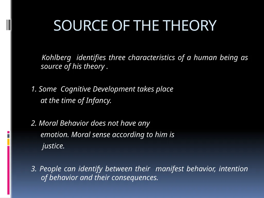 KOHLBERG’S THEORY OF MORAL DEVELOPMENT EDUCATION - slide 3 of 15