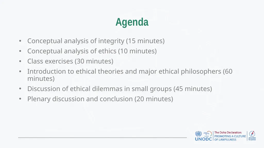 Education for Justice (E4J) Integrity and Ethics - slide 2 of 11