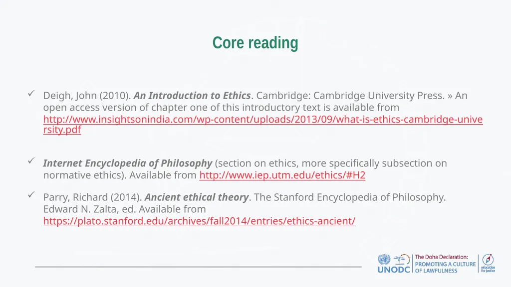 Education for Justice (E4J) Integrity and Ethics - slide 11 of 11