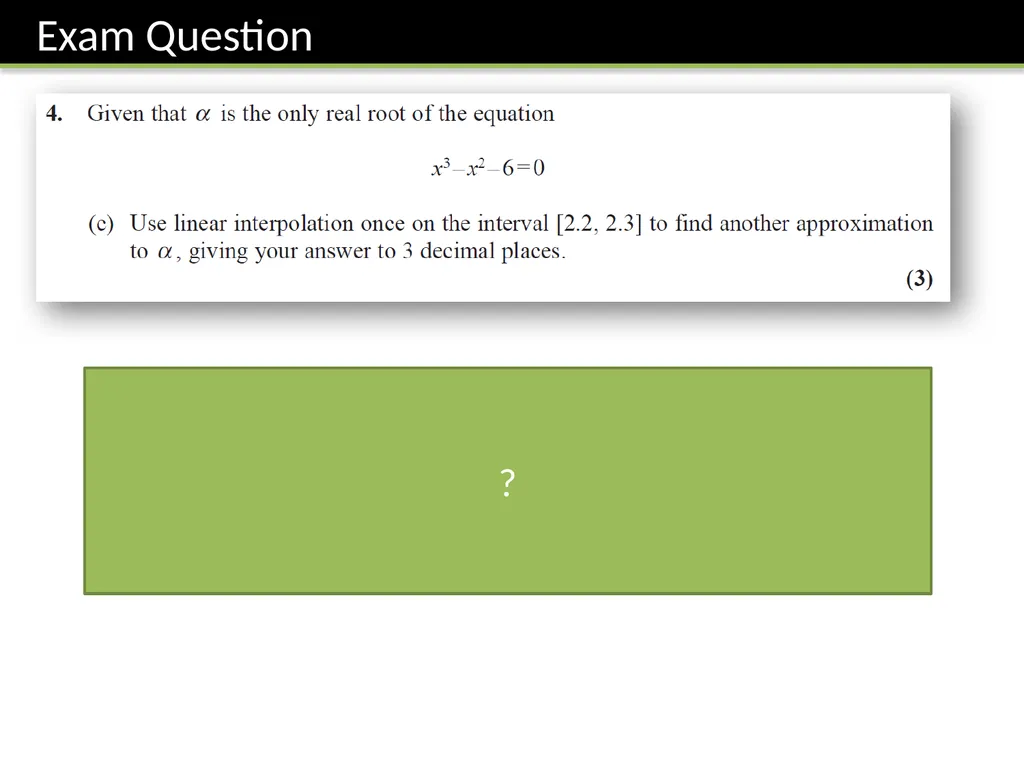 FP1: Chapter 2 Numerical Solutions of Equations Dr - slide 13 of 25