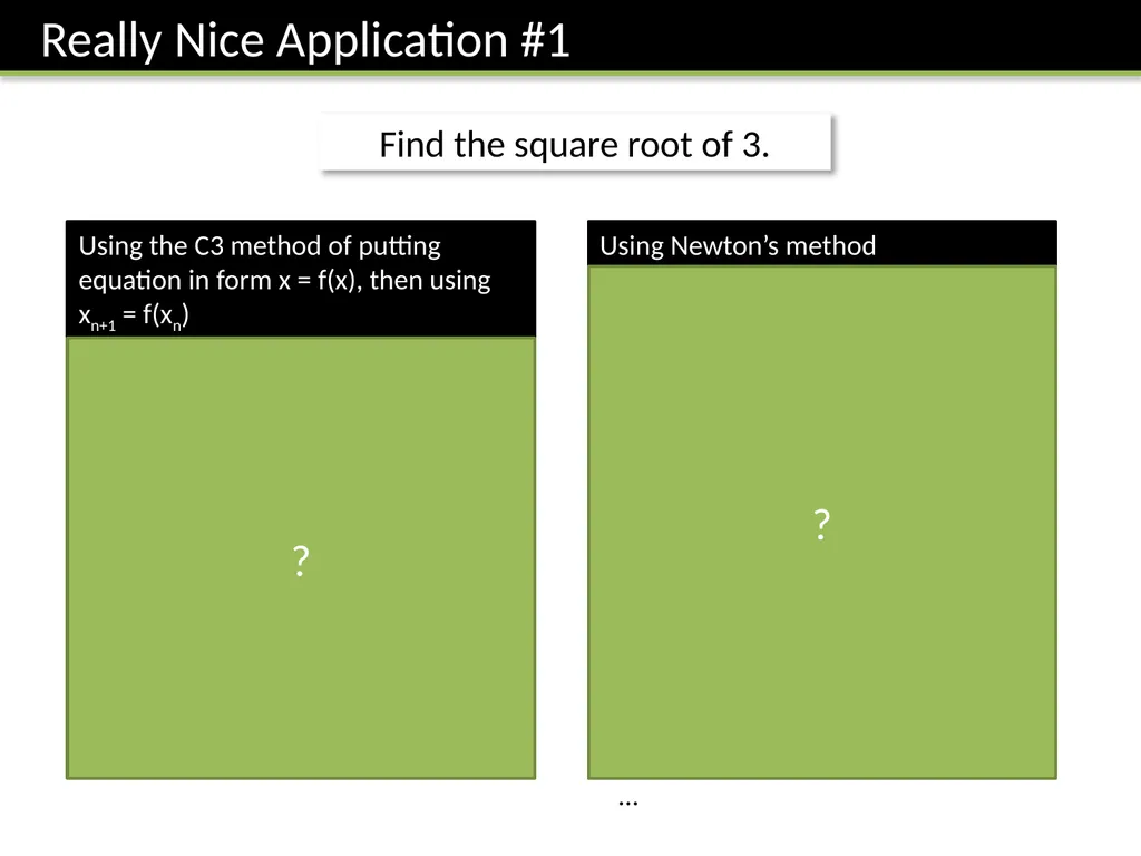 FP1: Chapter 2 Numerical Solutions of Equations Dr - slide 23 of 25