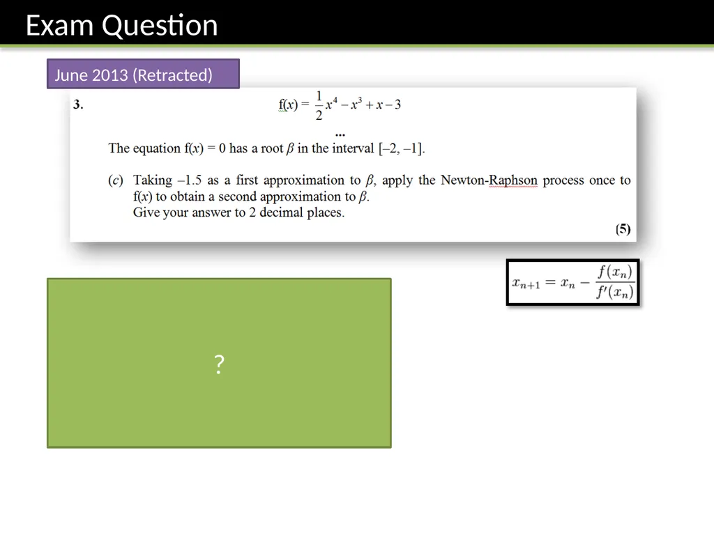 FP1: Chapter 2 Numerical Solutions of Equations Dr - slide 21 of 25