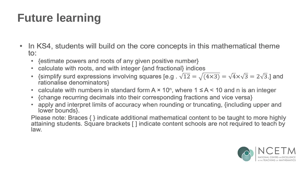 Estimating numerical calculations (from 1.1 Place - slide 34 of 35