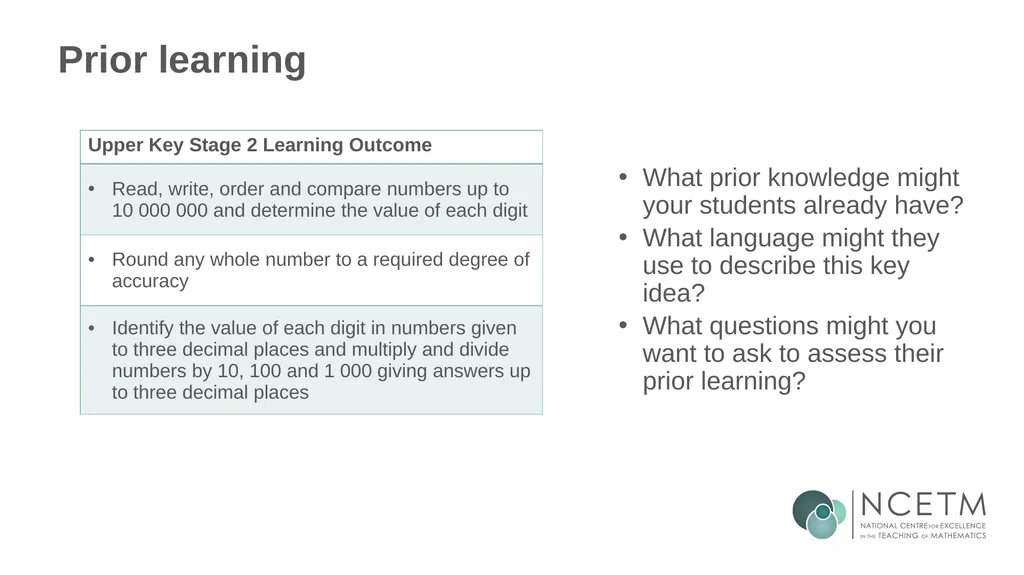 Estimating numerical calculations (from 1.1 Place - slide 8 of 35