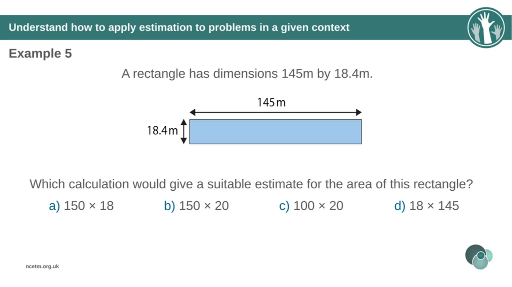 Estimating numerical calculations (from 1.1 Place - slide 22 of 35