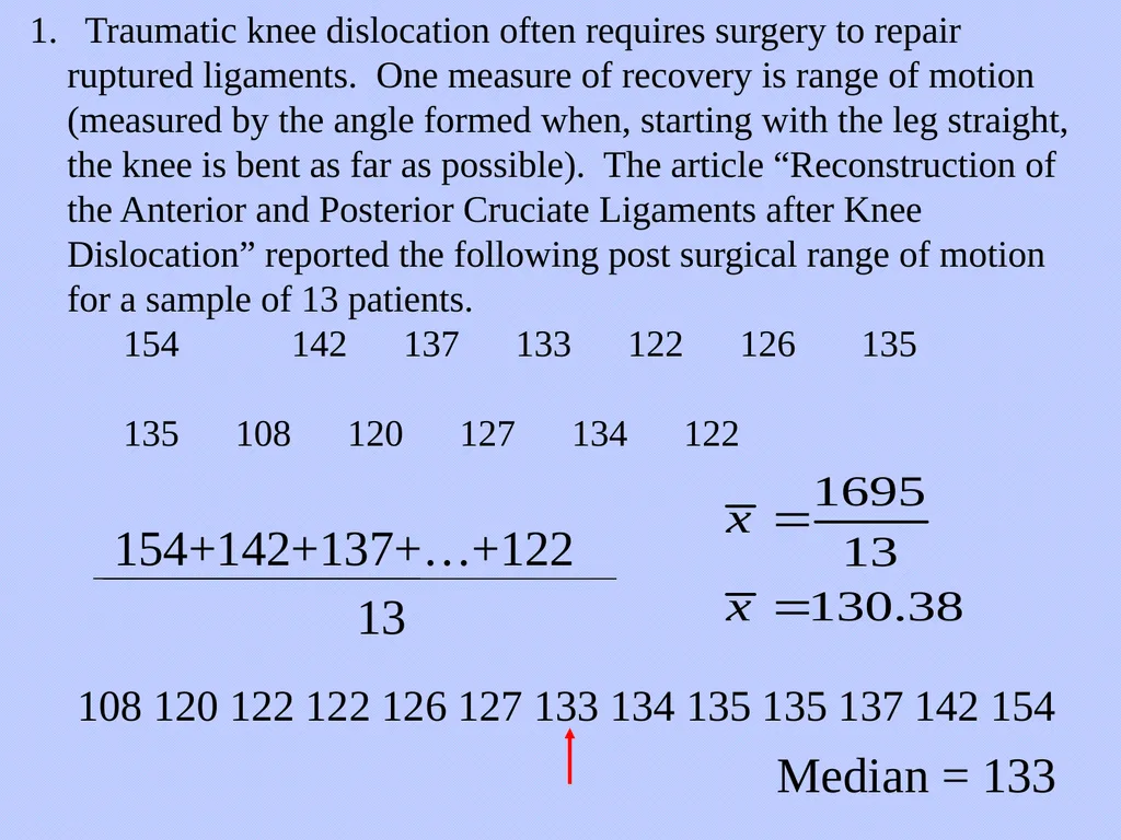 Numerical Methods for Describing Data From - slide 2 of 15