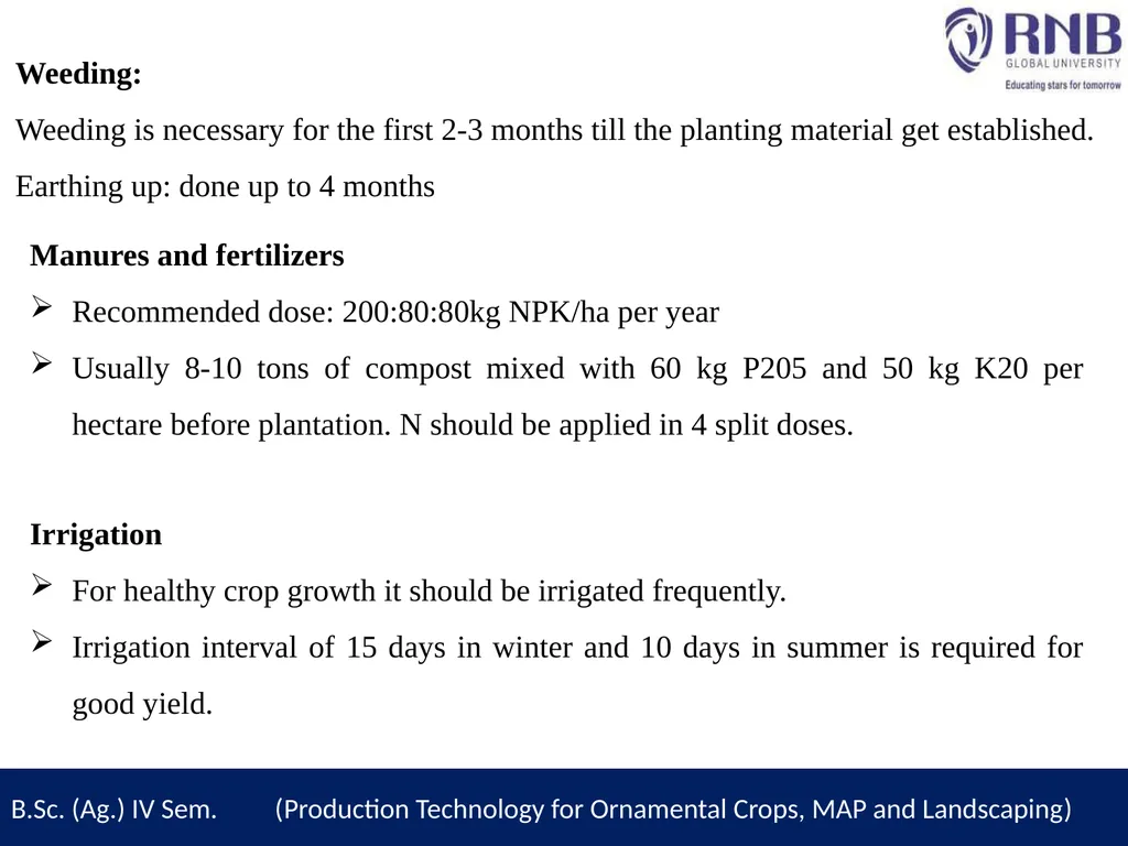 Course Name- Production Technology for Ornamental - slide 8 of 10