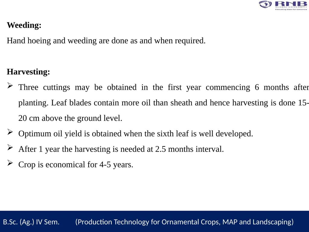 Course Name- Production Technology for Ornamental - slide 9 of 10