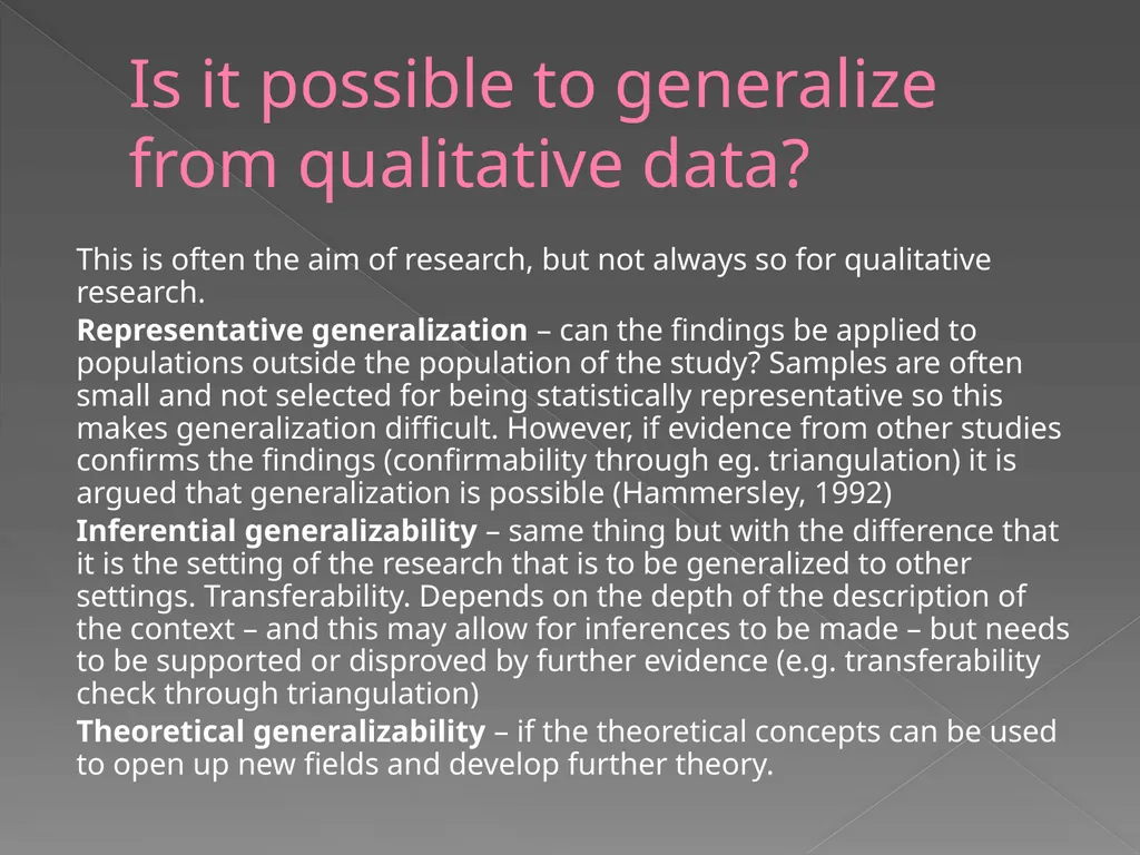 Qualitative vs. Quantitative research methods PART - slide 16 of 30