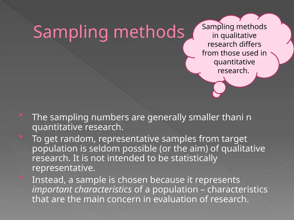 Qualitative vs. Quantitative research methods PART - slide 24 of 30