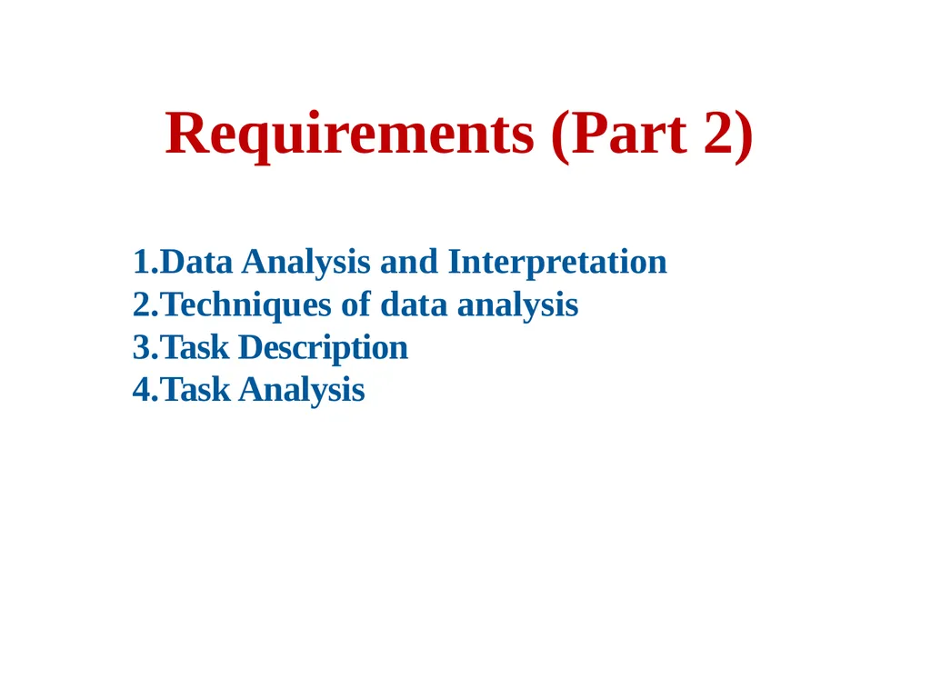 Human Computer Interaction Requirements (Part 2) - slide 2 of 12