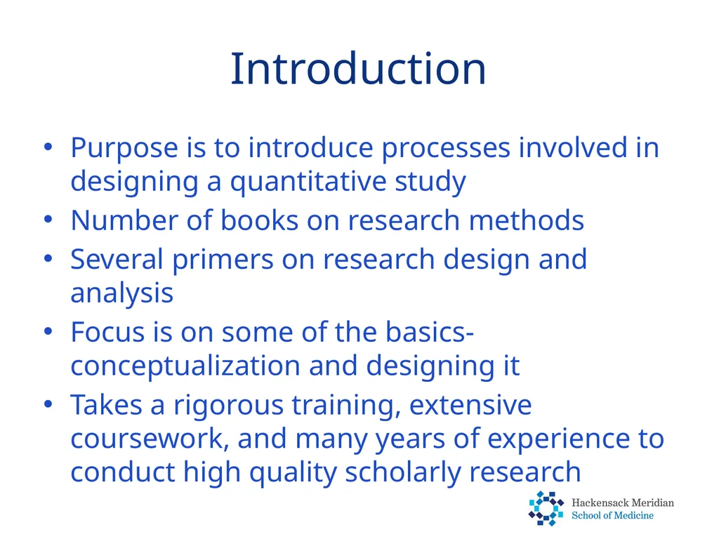 A Primer for Quantitative Study Design Chosang - slide 3 of 29