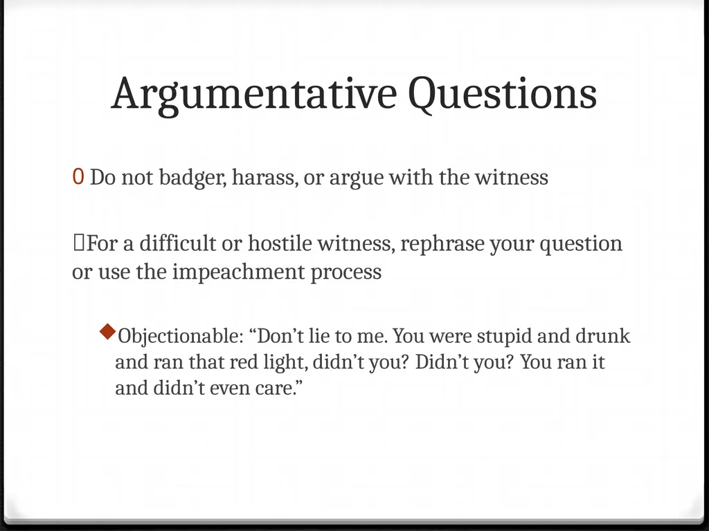 Rules of Evidence and Objections Mock Trial Rules - slide 4 of 20