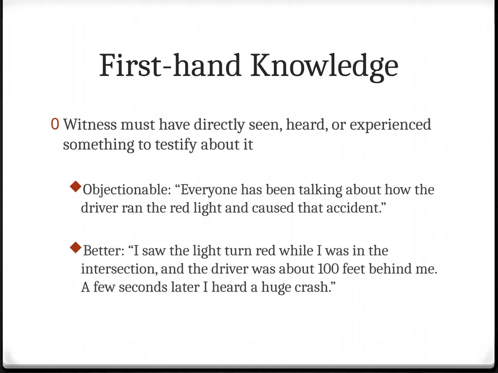 Rules of Evidence and Objections Mock Trial Rules - slide 10 of 20