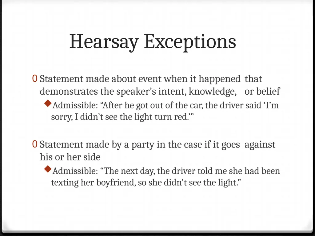 Rules of Evidence and Objections Mock Trial Rules - slide 9 of 20