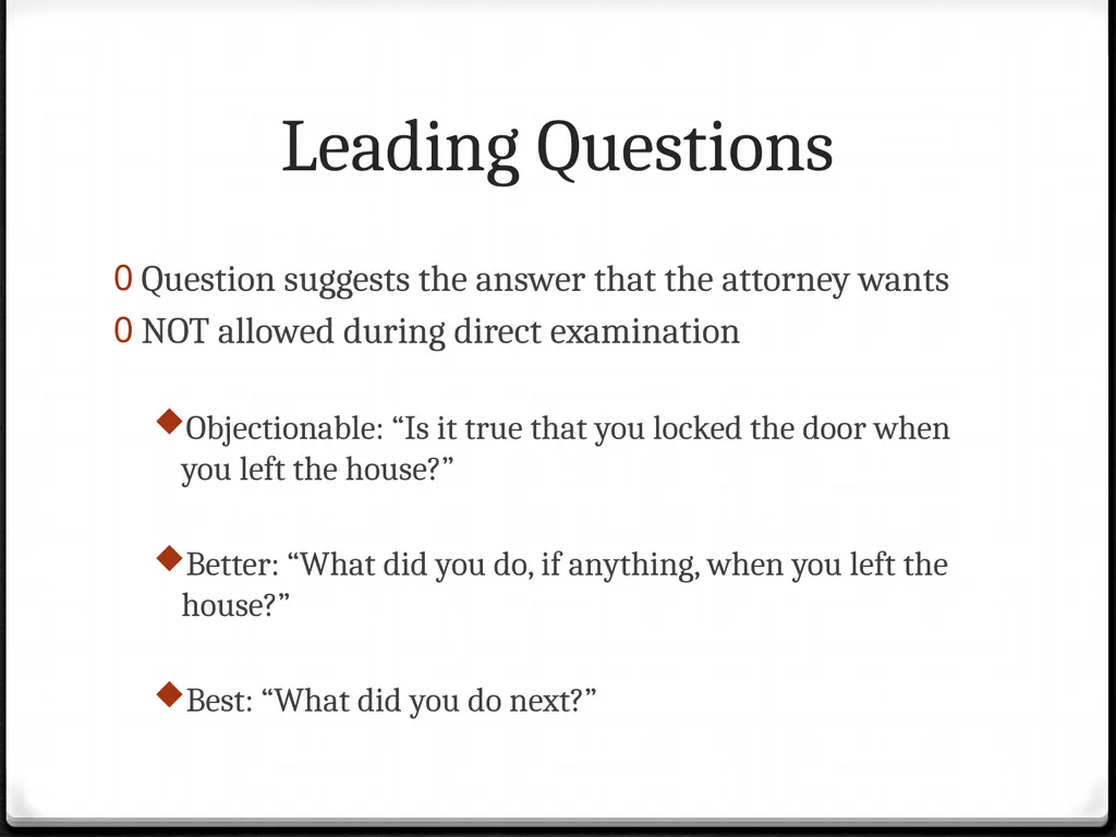 Rules of Evidence and Objections Mock Trial Rules - slide 3 of 20