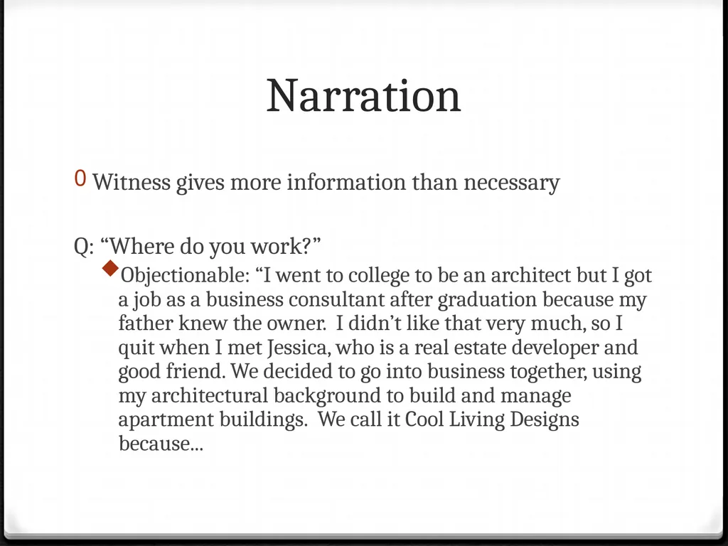 Rules of Evidence and Objections Mock Trial Rules - slide 6 of 20