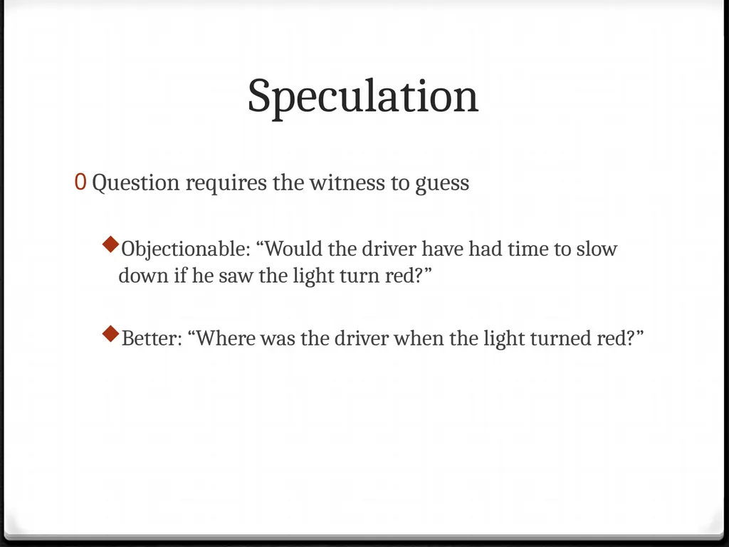 Rules of Evidence and Objections Mock Trial Rules - slide 5 of 20