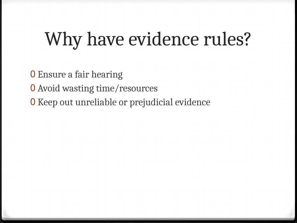 Rules of Evidence and Objections Mock Trial Rules - slide 2 of 20