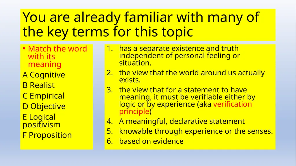 Meta-ethics Introduction - Naturalism Meta-ethics - slide 4 of 25