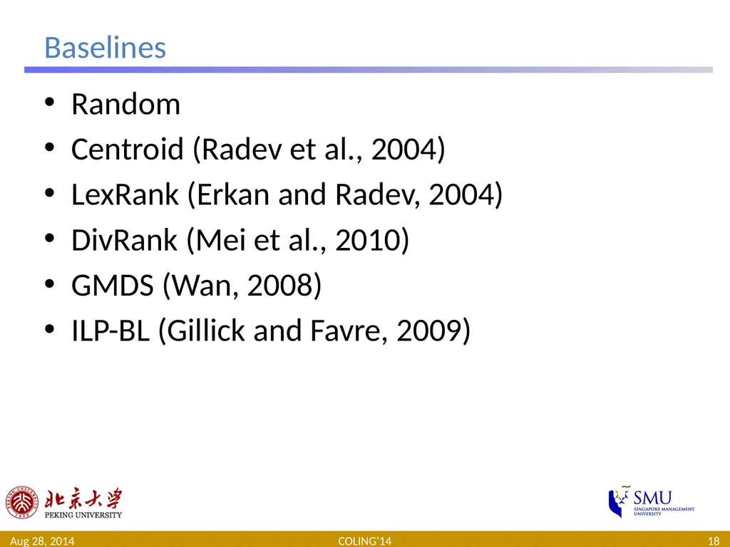 Generating Supplementary Travel Guides from Social - slide 18 of 25