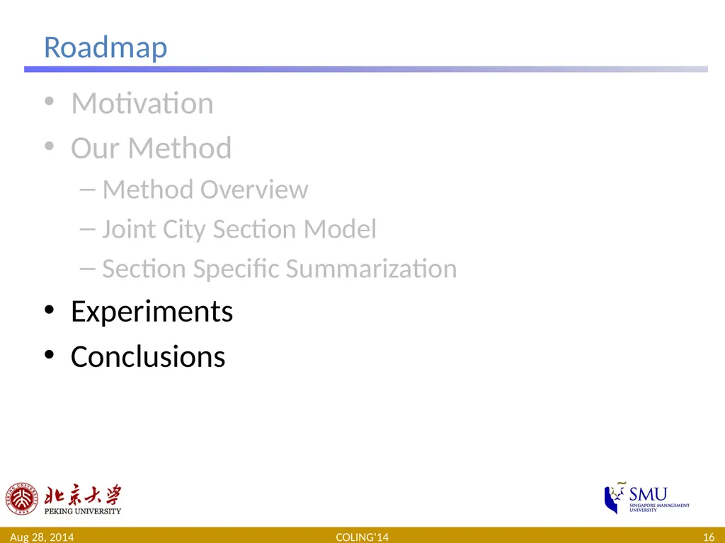 Generating Supplementary Travel Guides from Social - slide 16 of 25