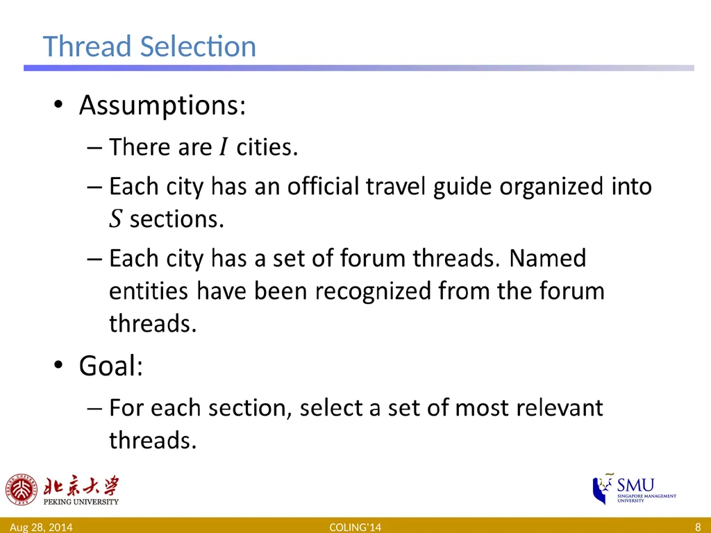 Generating Supplementary Travel Guides from Social - slide 8 of 25