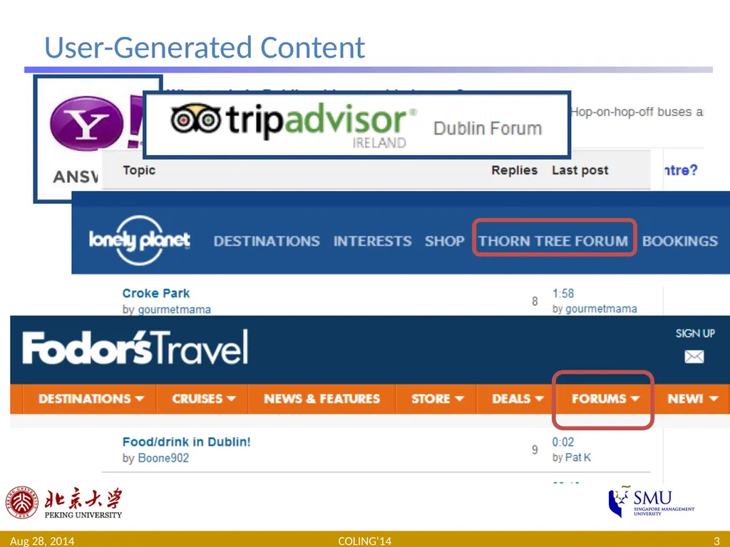 Generating Supplementary Travel Guides from Social - slide 3 of 25