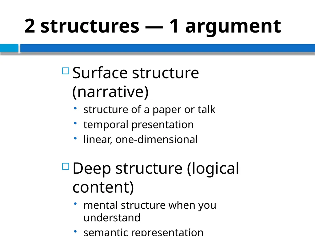 STRUCTURING THE ARGUMENT OF A THEORETICAL PAPER IN - slide 38 of 47