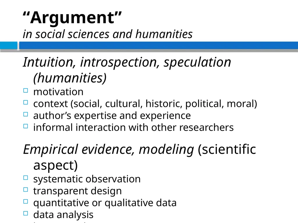 STRUCTURING THE ARGUMENT OF A THEORETICAL PAPER IN - slide 28 of 47